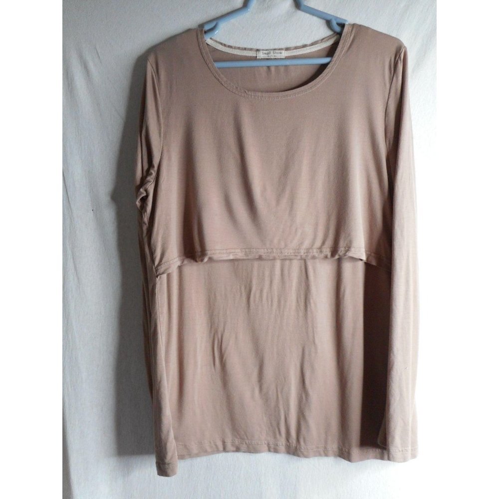 Brown Maternity Sz XL Nursing long sleeve t-shirt